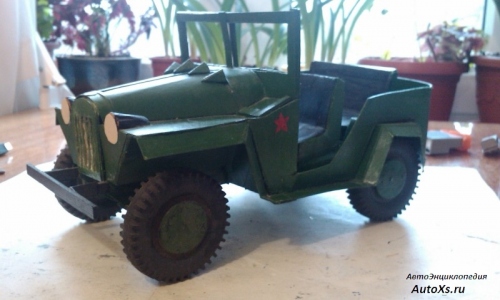 Модель ГАЗ 67-Б из картона